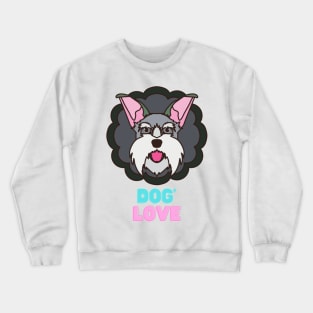 Love dogs my family Crewneck Sweatshirt